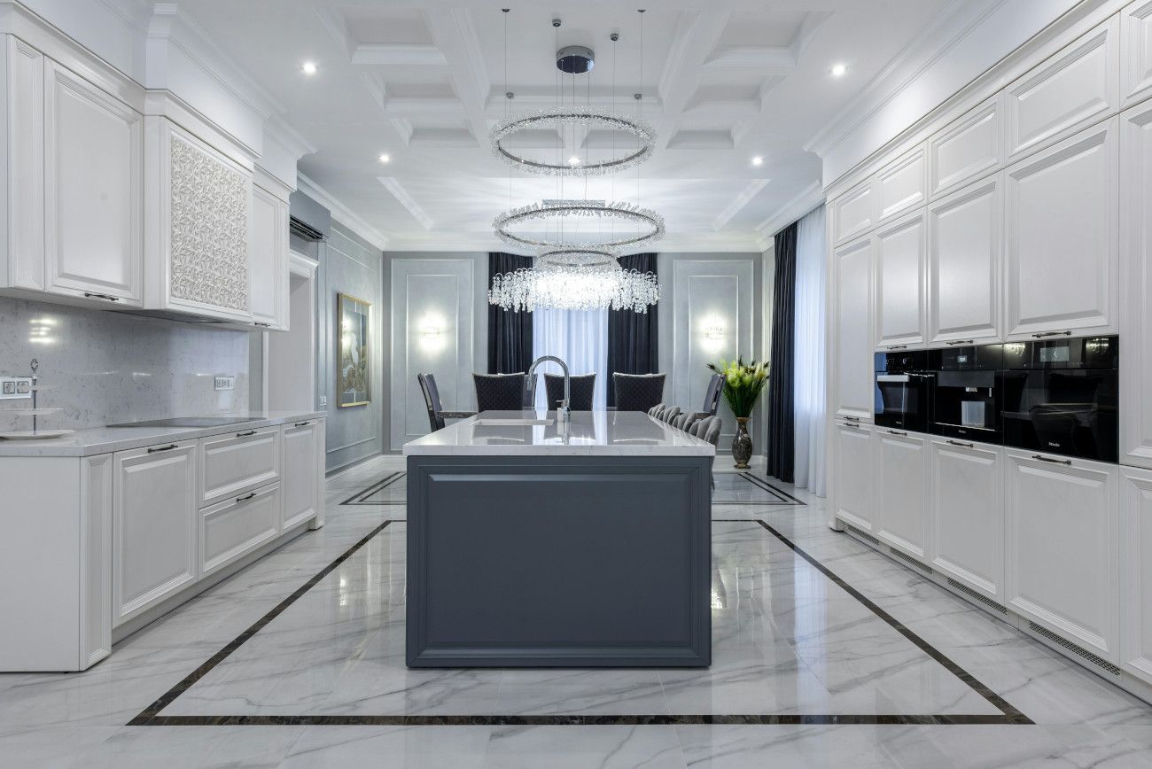 Luxury tiled floor in a Swansea home.